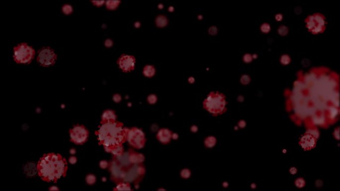 传染概念动画实验室新型冠状病毒肺炎细菌细