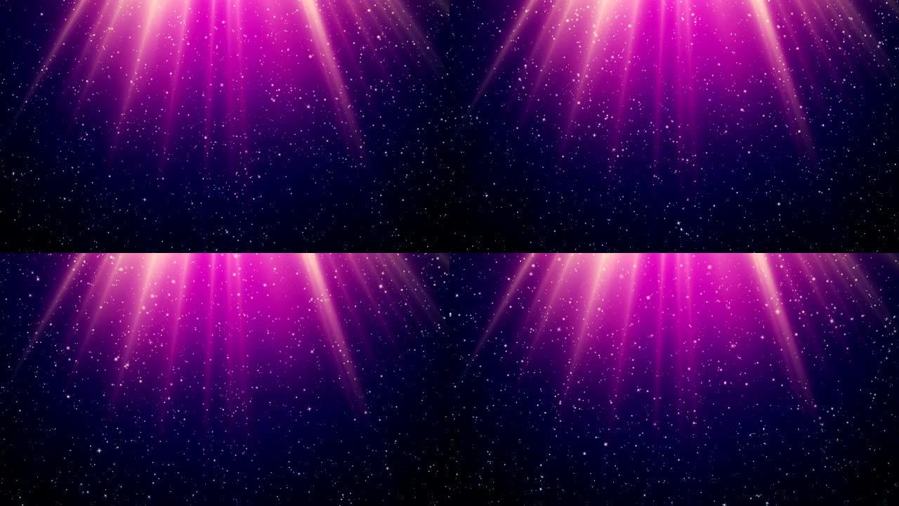 圣诞魔灯与飞星粒子视频动画背景无缝循环