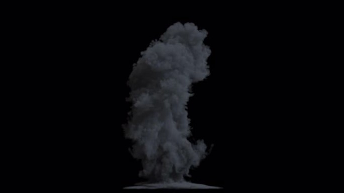 燃烧的火，真实的火，在孤立的黑色背景下与阿尔法通道爆炸，火和燃料爆炸，巨大的真实气体爆炸。VFX动画