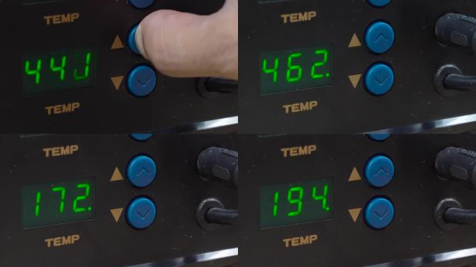 一组温度下焊接站温度的电子板