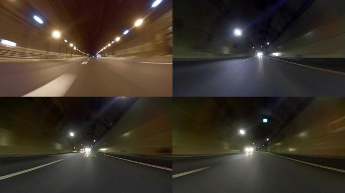 在高速公路上行驶/后视/隧道