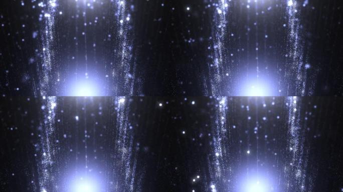 3d写实动画，蓝色星夜背景