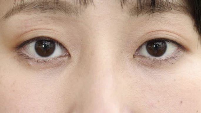 亚洲女性眼睛特写肖像视频