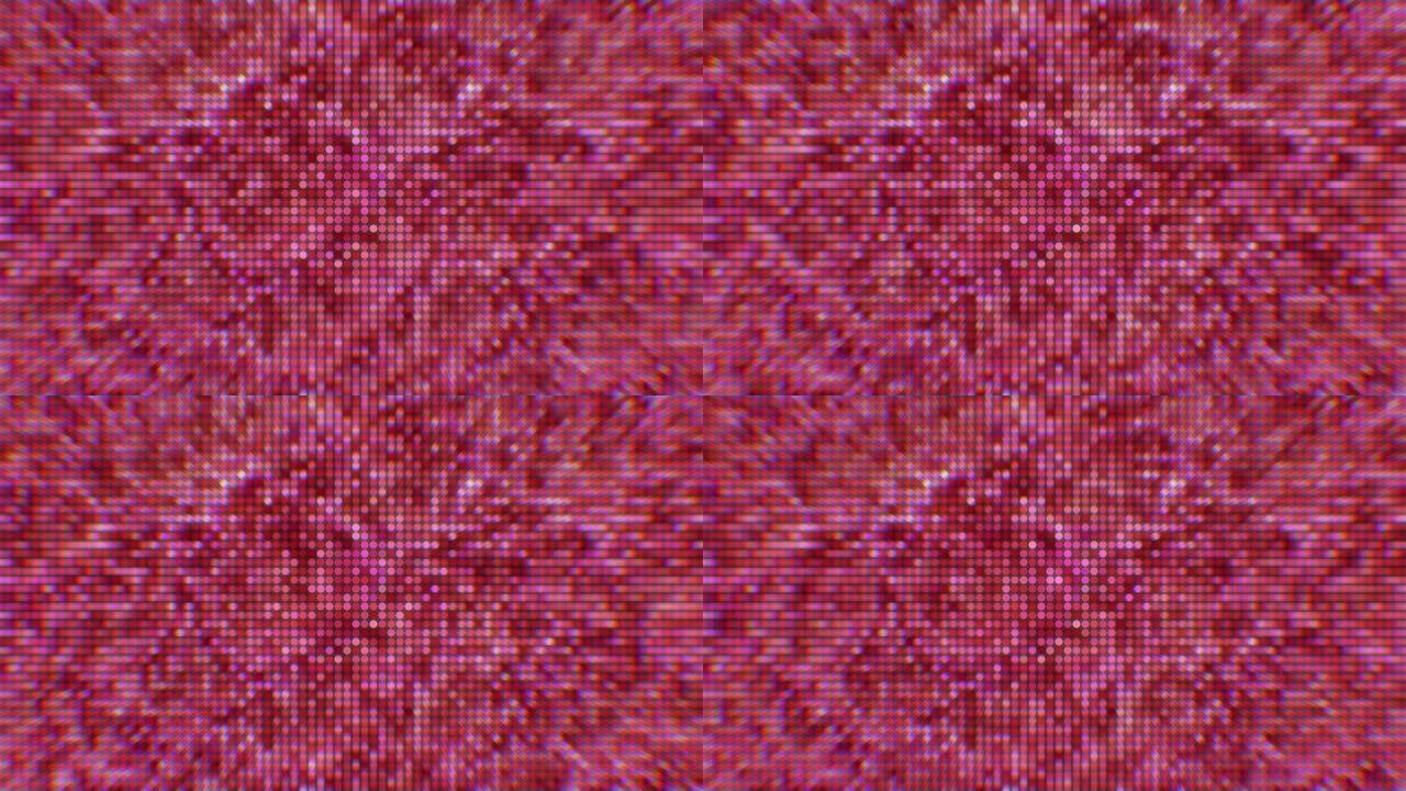 带有圆形粒子运动的抽象模糊粉红色背景