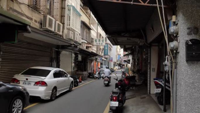 台湾新竹市当地胡同街景