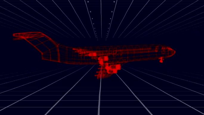 飞机模型三维技术制图动画