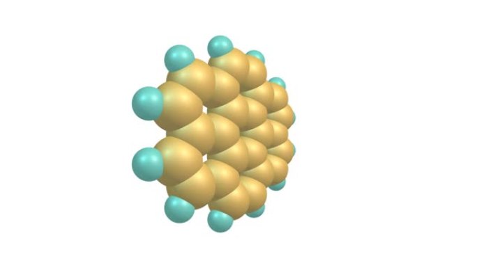 Coronene molecule旋转视频全高清