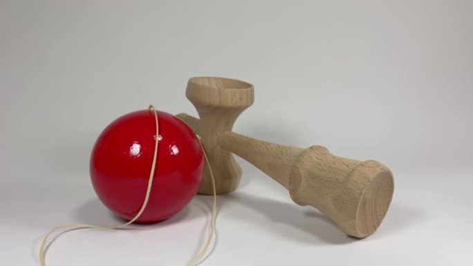 日本玩具kendama，特写视频剪辑