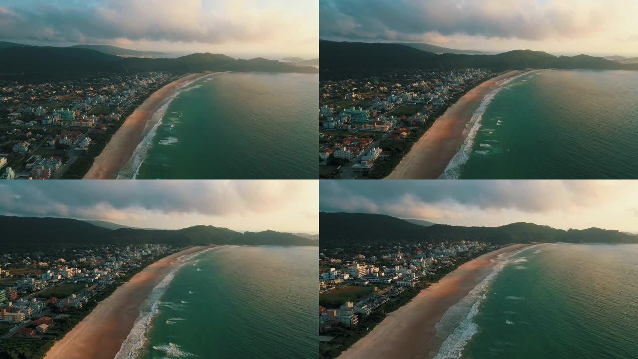 无人机超脱美丽的巴西海滩