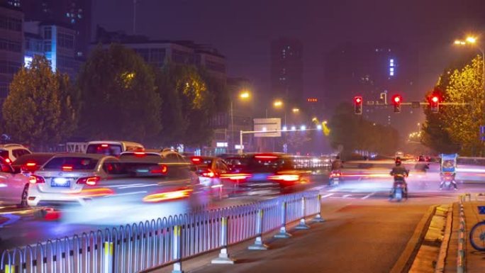 长沙市中心交通街道路全景延时4k中国