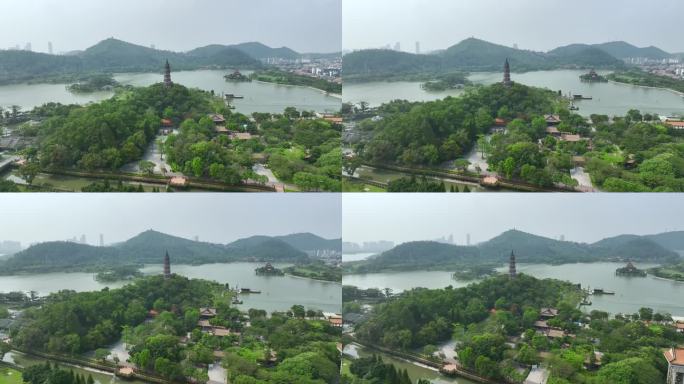 4K高清佛山市顺德顺峰山公园航拍