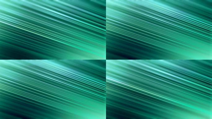 对角抽象线条条纹运动绿色-蓝色装饰背景。4K UHD视频循环。