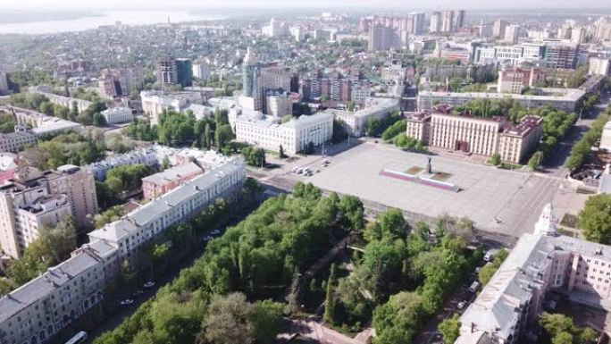 沃罗涅日城市景观展望中央列宁广场