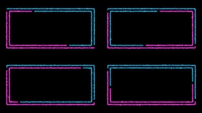 霓虹灯发光框架未来与电动效果