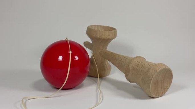 日本玩具kendama，特写视频剪辑