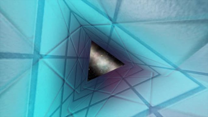 科幻隧道，抽象黑暗科技方式。现代创意，阿尔法通道尽头的隧道。