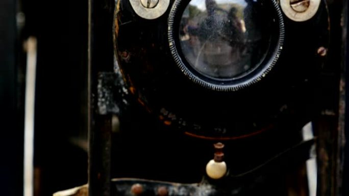 19世纪4k复古相机的细节拍摄