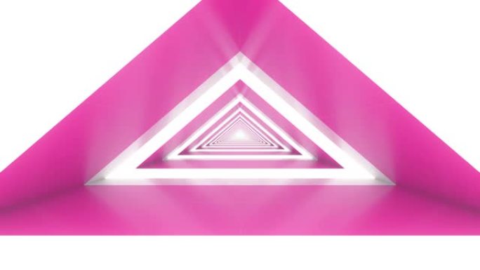 粉色抽象环形三角隧道