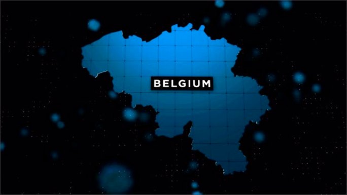 4k冠状病毒爆发与比利时地图冠状病毒概念