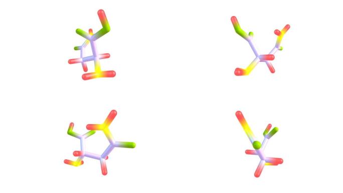 天冬氨酸分子旋转全高清视频