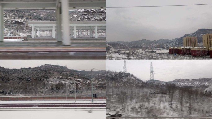 承德南站 春季高铁动车驶出承德南火车站