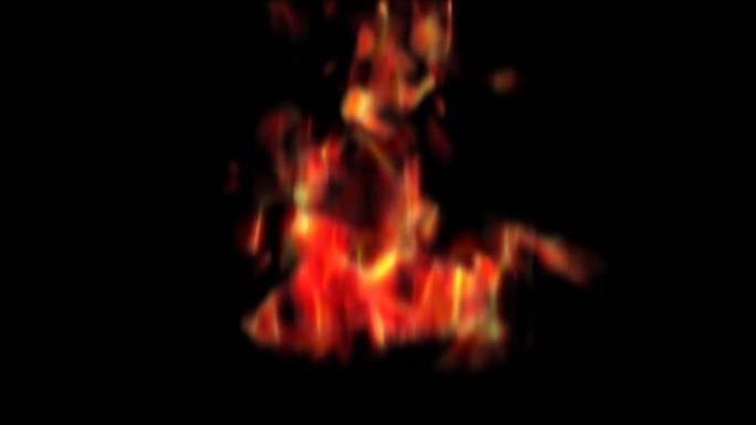 全高清分辨率逼真的火灾动画叠加背景。