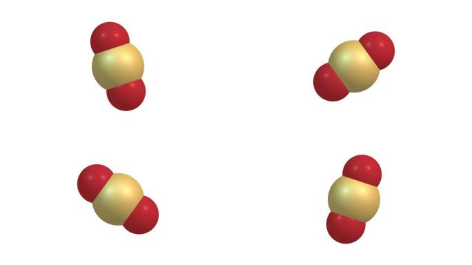 旋转碳二氧分子视频