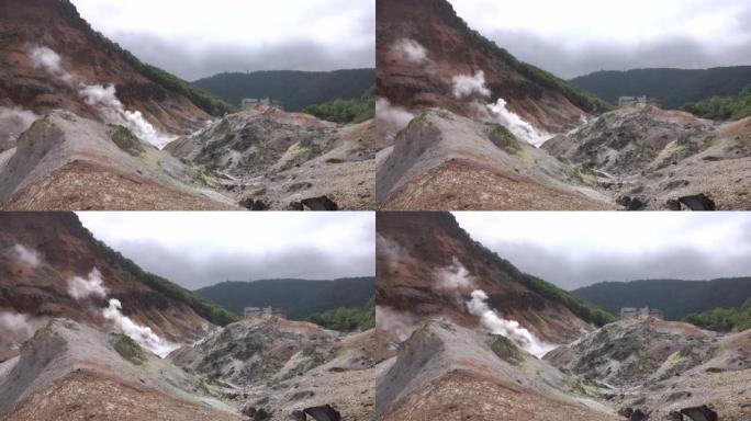 日本北海道地狱谷或地狱谷的温泉股票视频