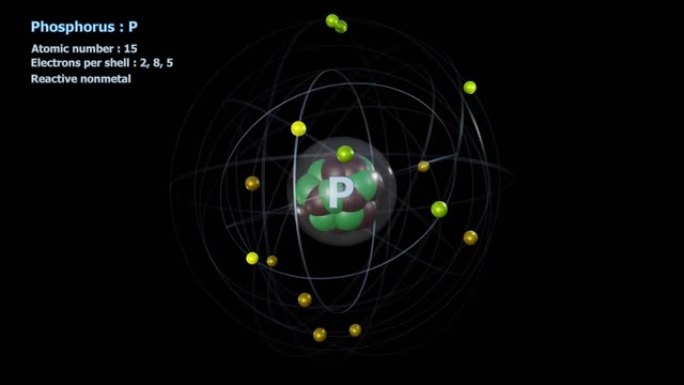 在无限轨道旋转中具有15个电子的磷原子
