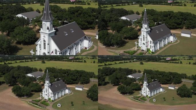 美国德克萨斯州杜比那的乡村天主教堂