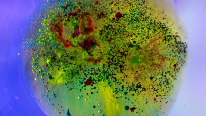抽象彩色油泡