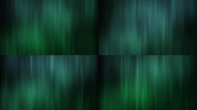 自然之夜绿色北极光在黑色背景上。4k超高清