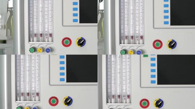 麻醉机的流量计和仪表。