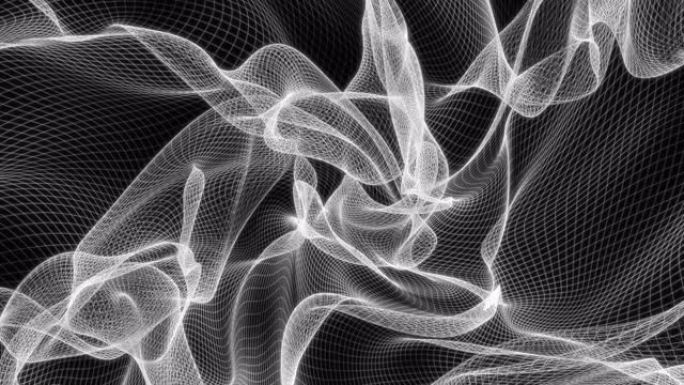 抽象网格波背景艺术背景视频