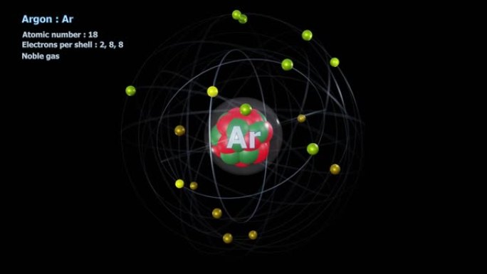 在无限轨道旋转中具有18个电子的氩原子