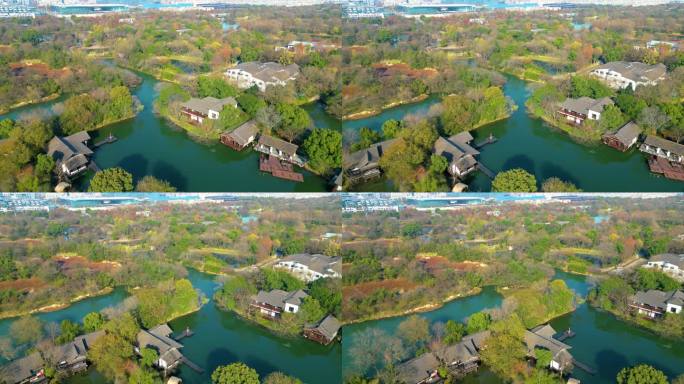 杭州西湖区西溪湿地美景风景视频素材航拍
