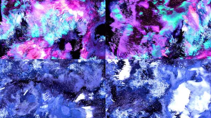 8k视觉创意抽象粒子流动彩色海洋涌动艺术