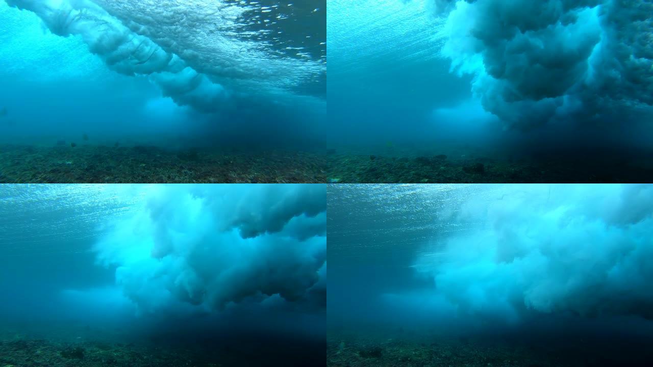 海浪的水下视图
