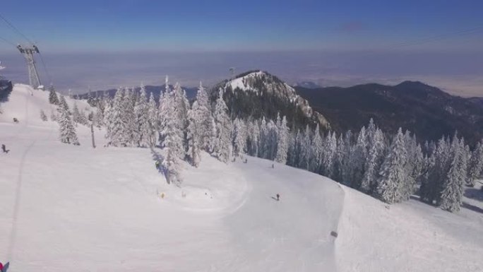 罗马尼亚波亚纳布拉索夫滑雪坡鸟瞰图7