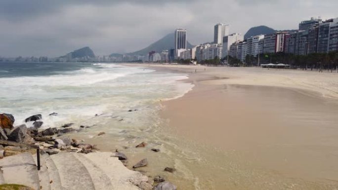 里约热内卢的舵海滩景观。