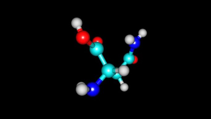 天冬氨酸分子旋转全高清视频