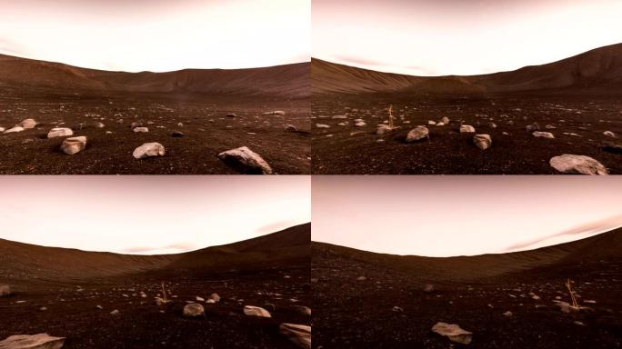 火星表面月球景观场景