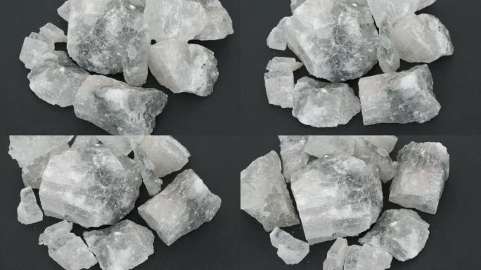 人类健康天然岩盐碎片，特写岩盐，