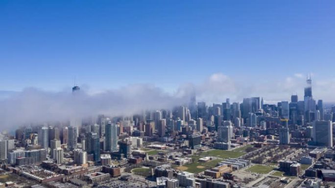 雾在芝加哥上空滚动-空中过度失误