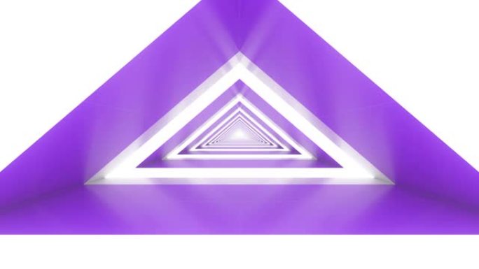 紫色抽象环形三角隧道