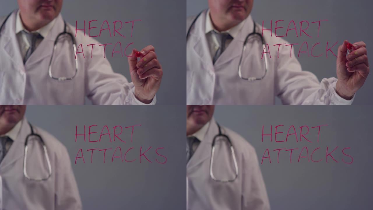 医生写心脏病一词