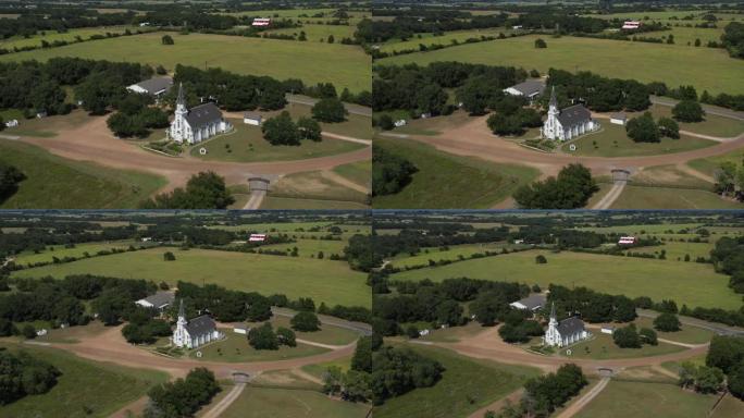乡村天主教教堂和乡村，杜比那，德克萨斯州，美国