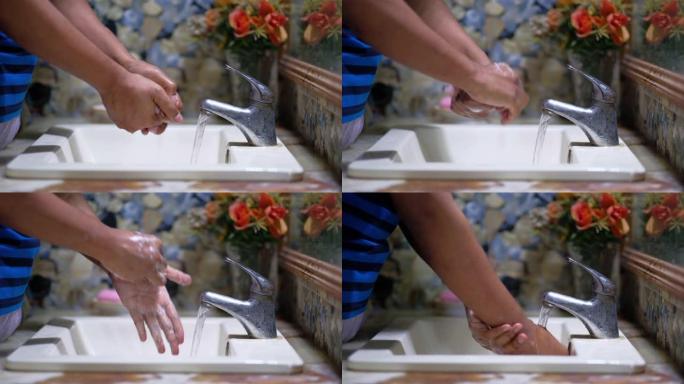 手用肥皂温水使用洗手液凝胶