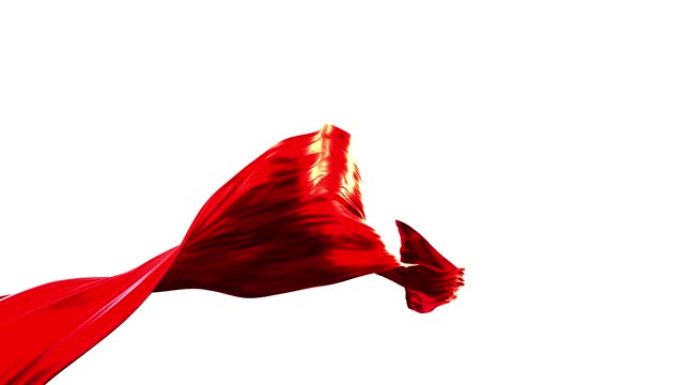 红色舞蹈横幅，美丽的丝绸