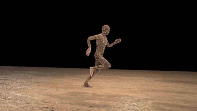3D跑步人可环木虚拟奔跑动画